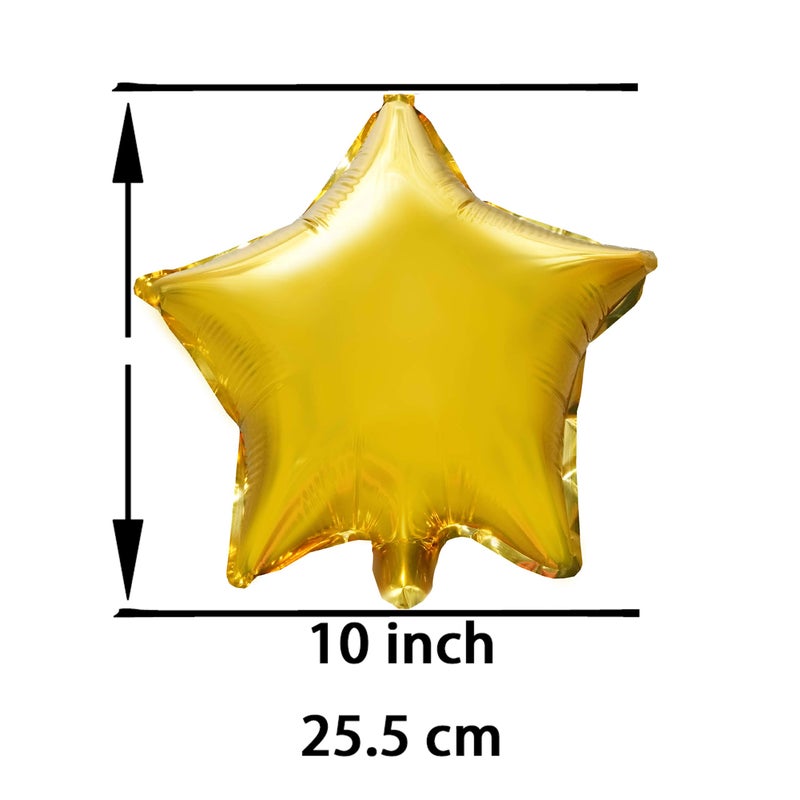 AWESON PARTY 10inch Twinkle Little Gold Stars Shaped Foil Mylar Balloons 1st Birthday Baby Shower Helium Balloons Wedding Shower New Years Graduation Party Favors Balloons Decorations, 50PC - Image 2